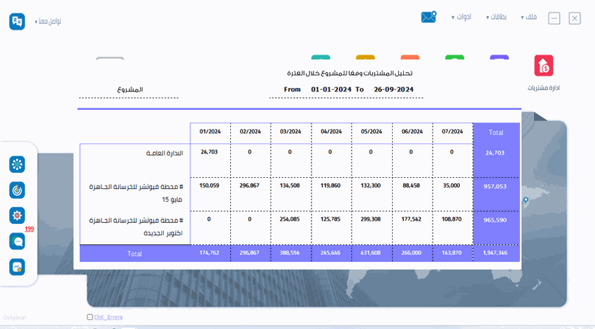 📦 تقارير إدارة المشتريات والمخازن
